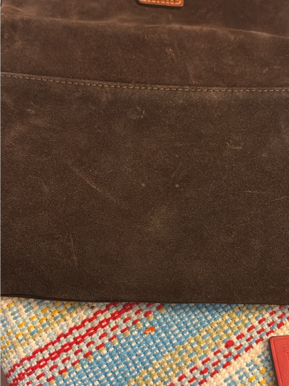 Women's Suede Crossbody Bag in Dark Brown - Versatile Everyday Style